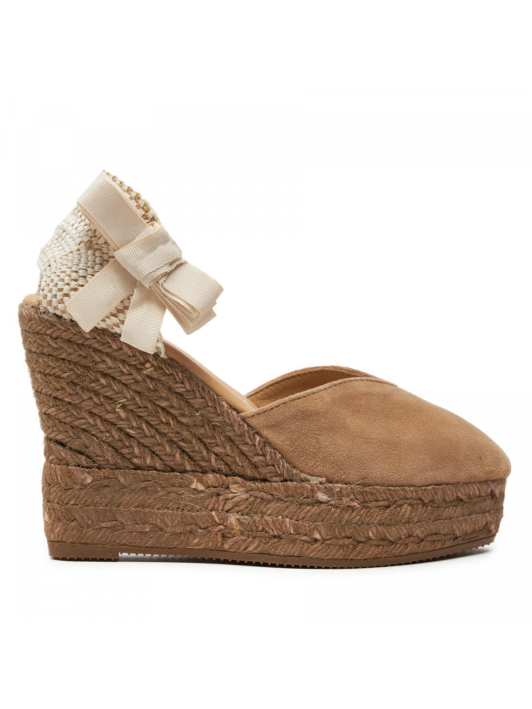 Espadrilky Manebi Hamptons Heart-Shaped Wedge Espadrilles W 1 6 WH Béžová